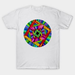 Psychedelic Abstract colourful work 132 Crest T-Shirt